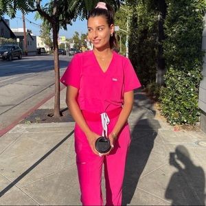 Figs Shocking Pink - YOLA XS BOTTOMS ONLY